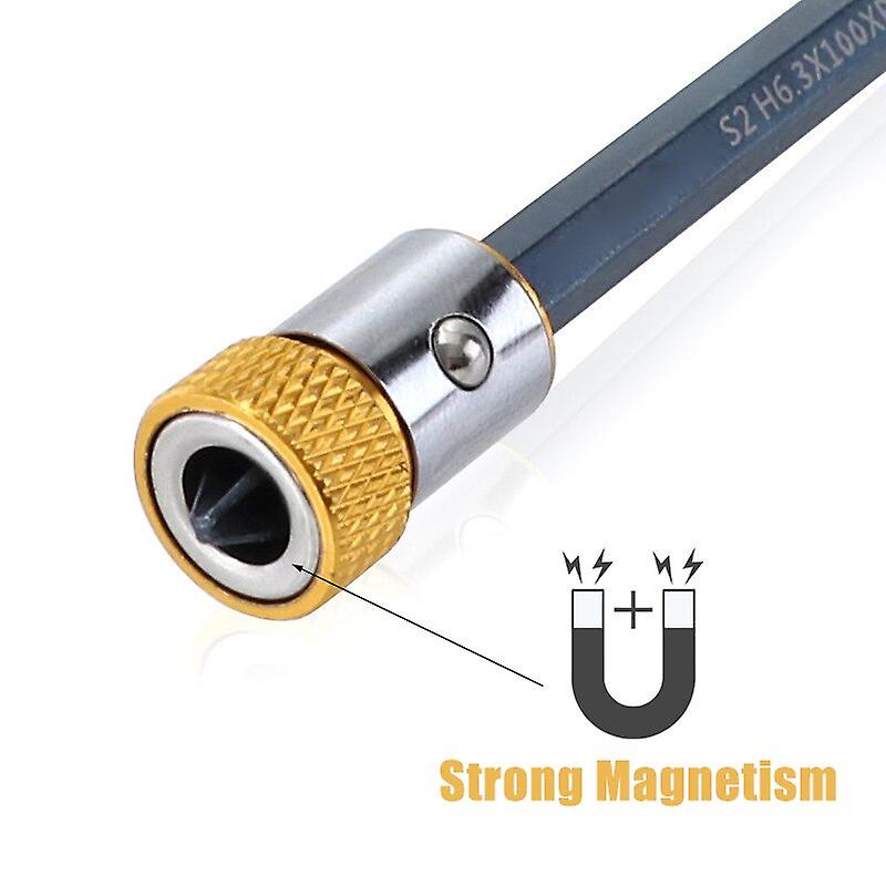 3pc Magnetic Bit Holder Alloy Electric Magnetic Ring Screwdriver Bit Head Strong Non-slip Magnet Ring For Phillip Bit Magnetizer