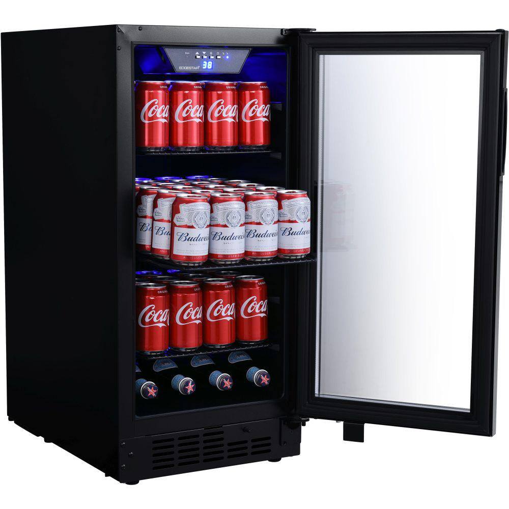 EdgeStar 15 in. 80 (12 oz.) Can Built-In Beverage Cooler BBR901BL