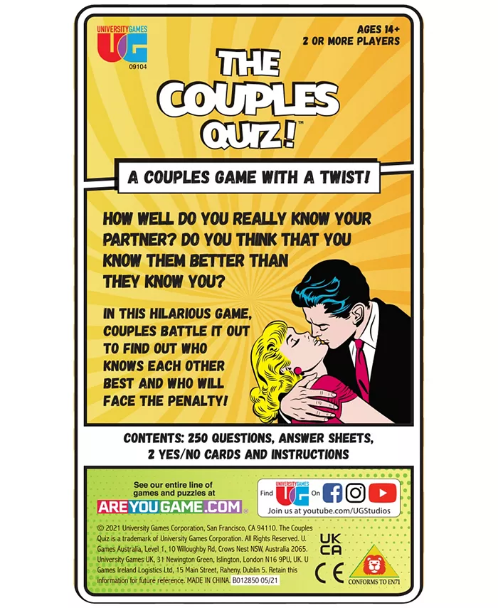 University Games The Couples Quiz Tin Set  254 Piece