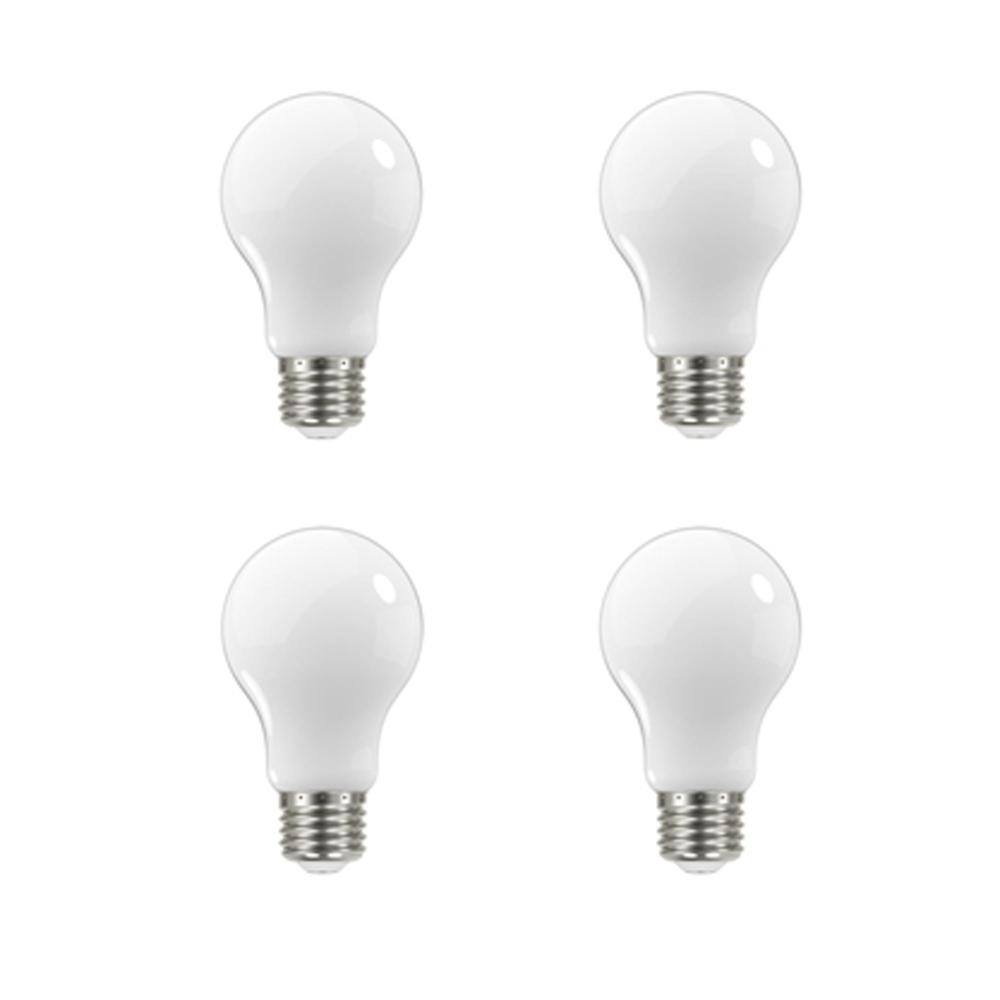 EcoSmart 60-Watt Equivalent A19 Dimmable Energy Star Frosted Filament LED Light Bulb Daylight (4-Pack) A7A19A60WESQD03