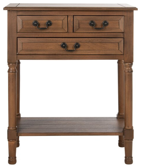 Primrose 3 Drawer Console Table Safavieh   Traditional   Console Tables   by Safavieh  Houzz