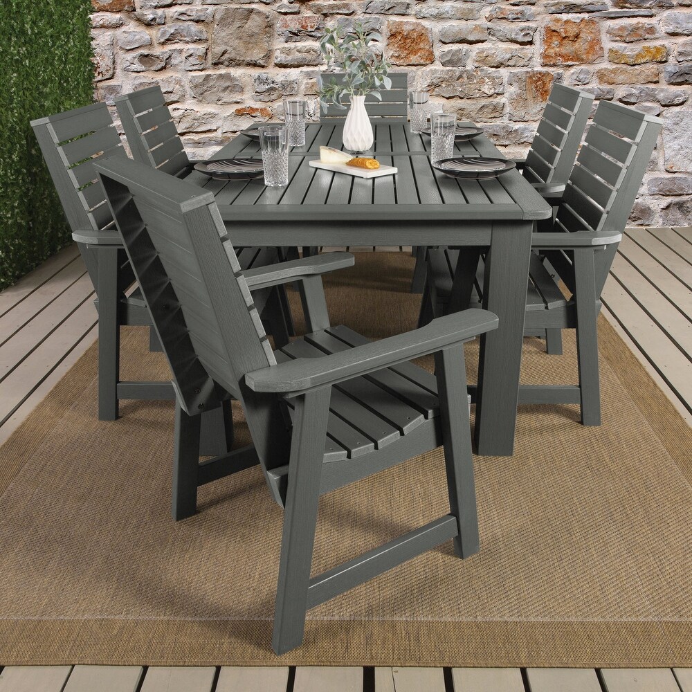 Weatherly 7 piece Outdoor Dining Set   42\