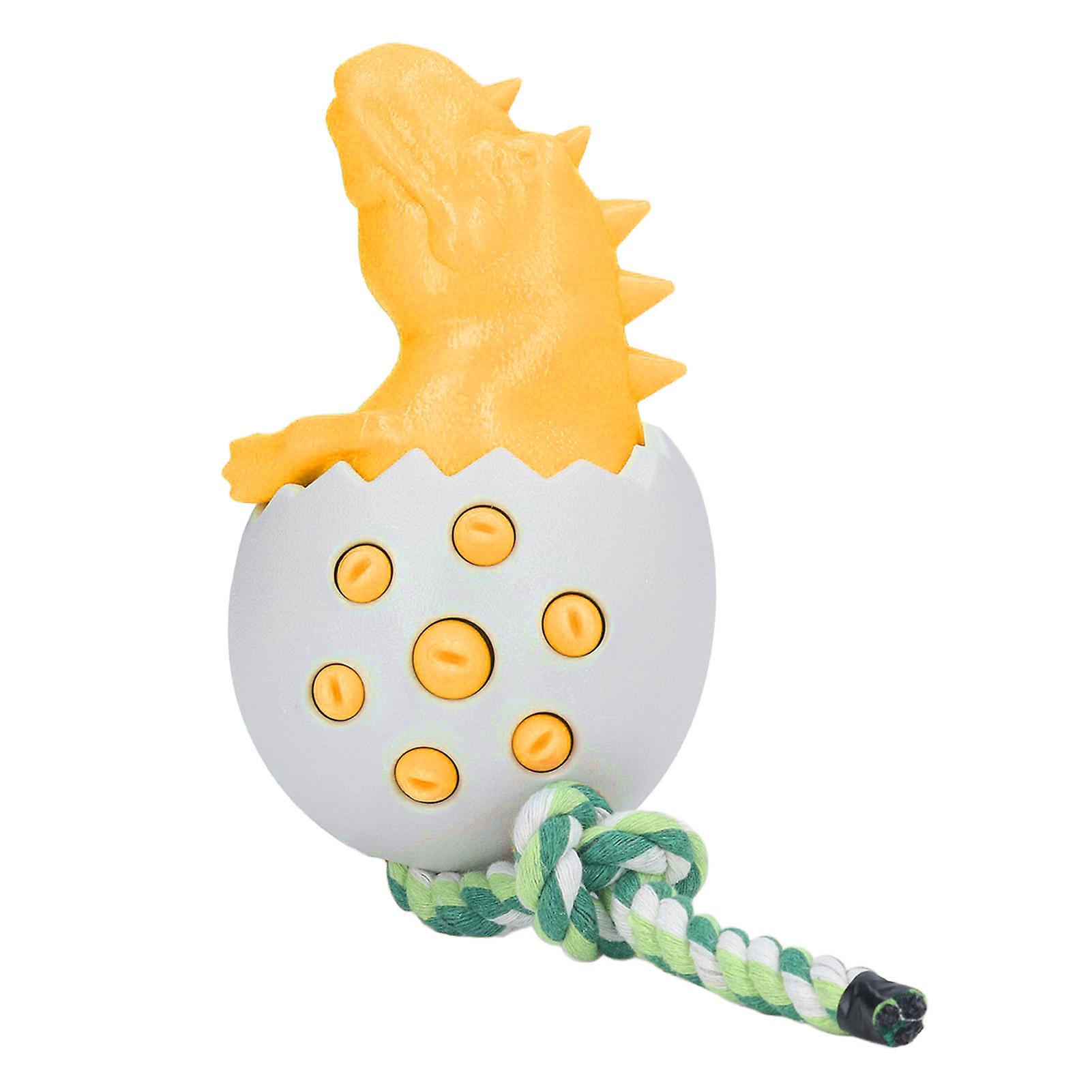 Dinosaur Egg Dog Chew Toys Bite Resistance Dog Toothbrush Chew Toys For Dog Dental Careorange