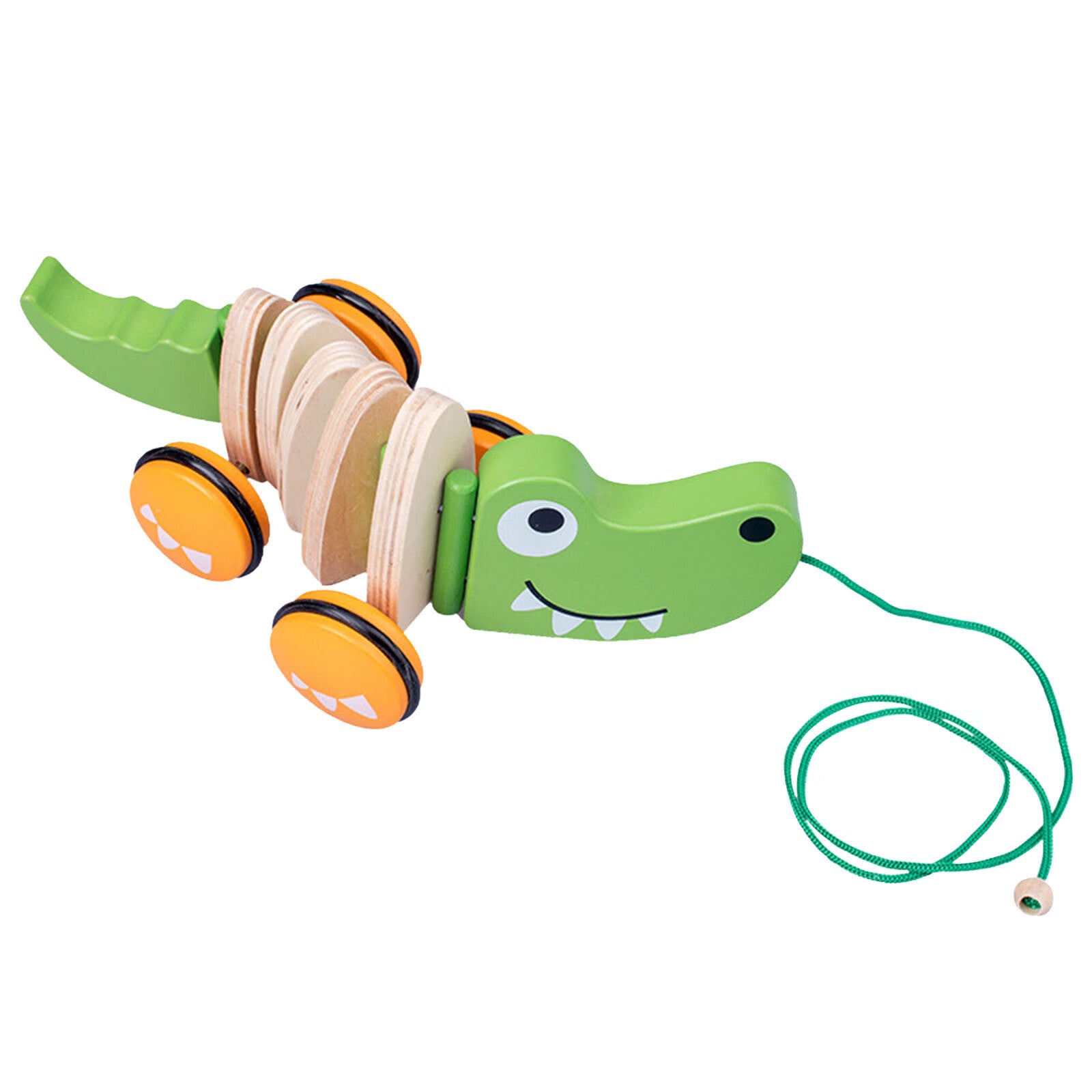 Sehao D1 Education Wooden Pull Toys for 1 Year Old Alli-gator Push Toy for Toddler Toys wood