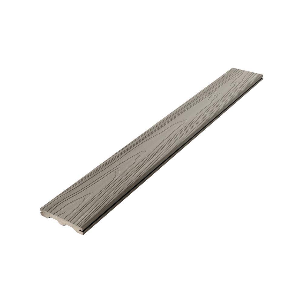 Veranda 1516 in. x 5-14 in. x 16 ft. Stone Gray Grooved Edge Capped Composite Decking Board BRDVCDG G 16