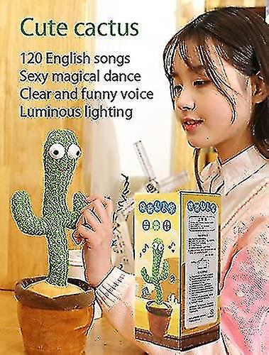 Sing Mimicking Talking Funny Dancing Electronic Shake Cactus Plush Toy Kids Gift