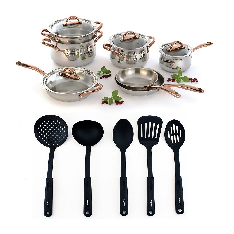 BergHOFF Ouro Gold 17-pc. 18/10 Stainless Steel Cookware Set