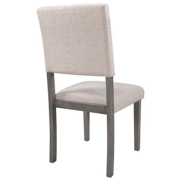 Clihome Mid-Century Wood Upholstered Dining Chairs(Set of 4)