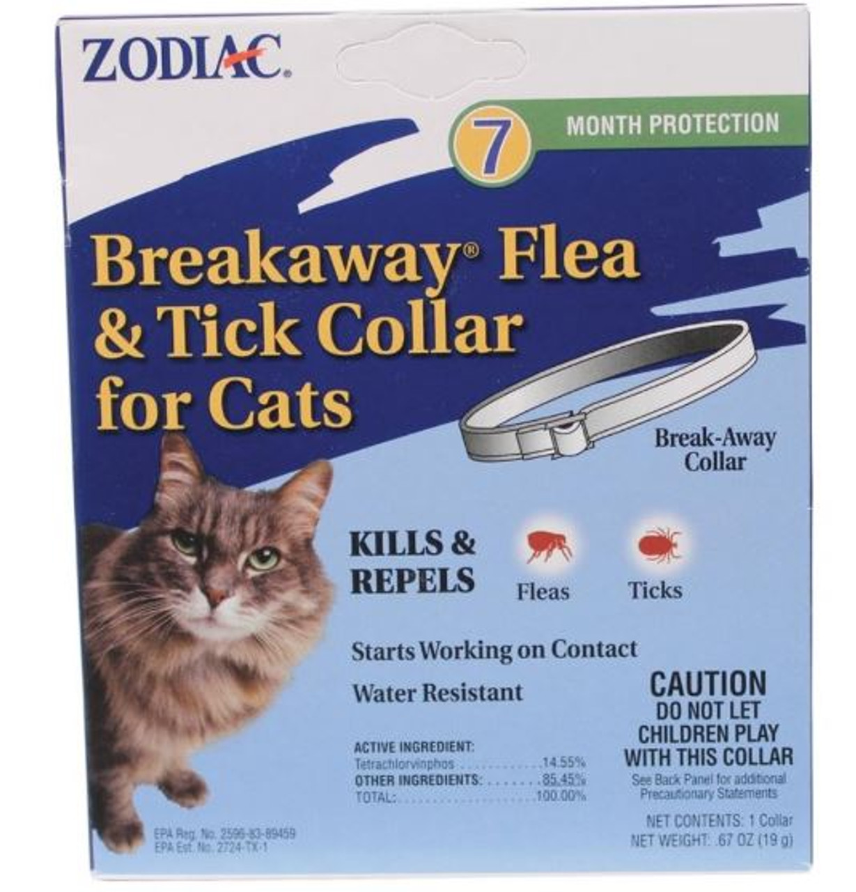 Zodiac 7 Month Flea and Tick Collar Cat Breakaway