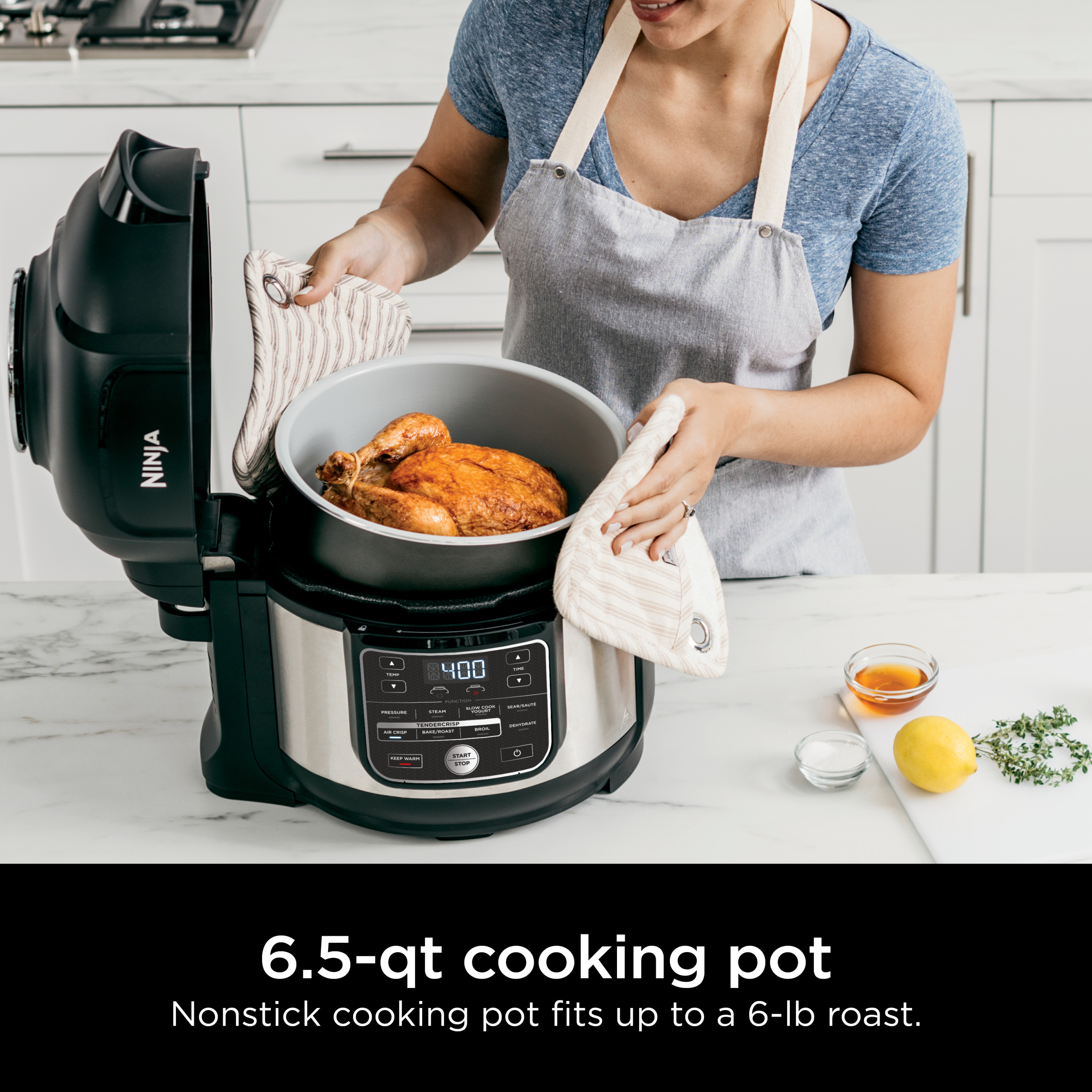 Ninja Foodi 10-in-1 6.5-Quart Pro Pressure Cooker Air Fryer Multicooker， Stainless， OS300