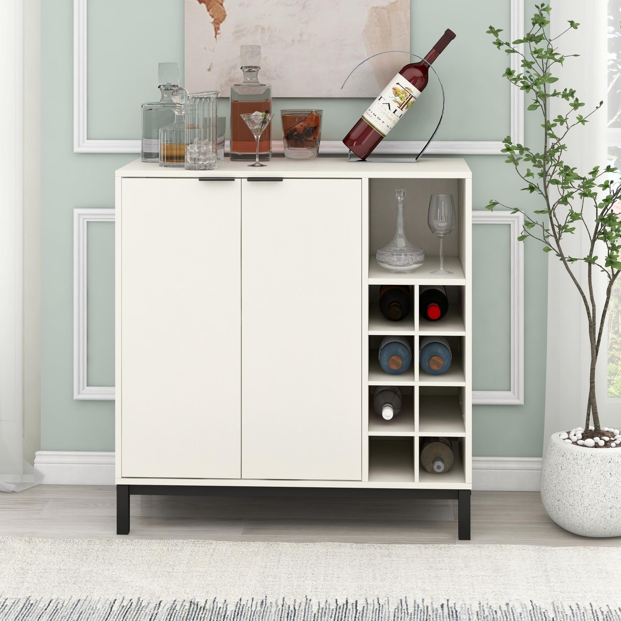 34 inch Sideboards Buffets With Wine Racks Storage