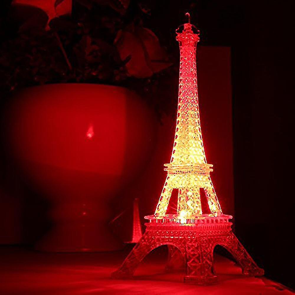 Romantic Eiffel Tower Led Night Light Lamp Desk Table Home Bedroom Decorate Gif