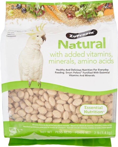 ZuPreem Natural Daily Large Bird Food， 3-lb bag