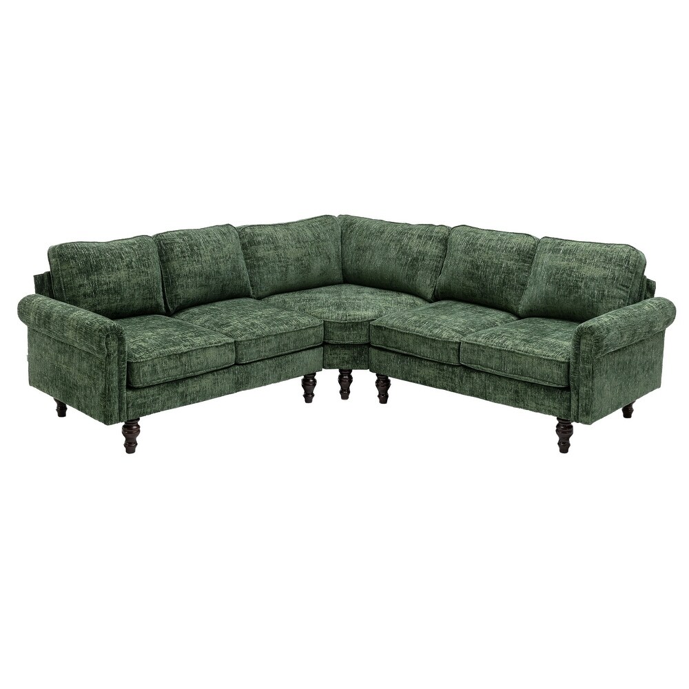 Chenille Fabric Sectional Sofa Living Room Sofa