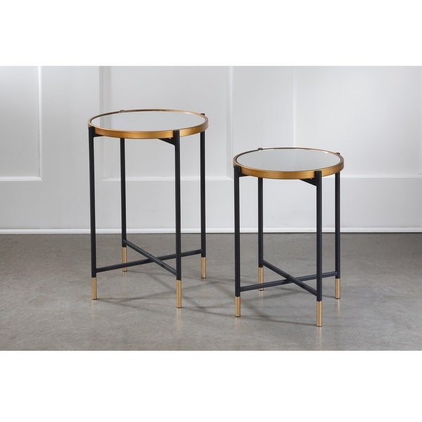 Mirror Side Tables - Set of 2