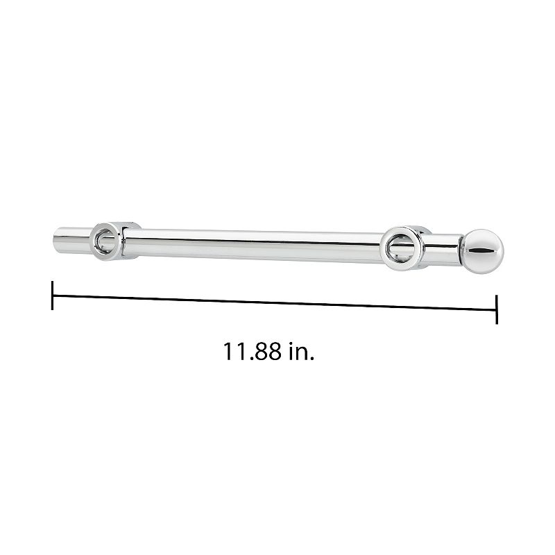 Rev-A-Shelf 12 Extendable Metal Designer Closet Valet Rod， Chrome， CVR-12-CR