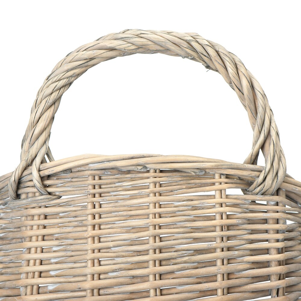 Rattan Wall Basket with Handle   9.9\