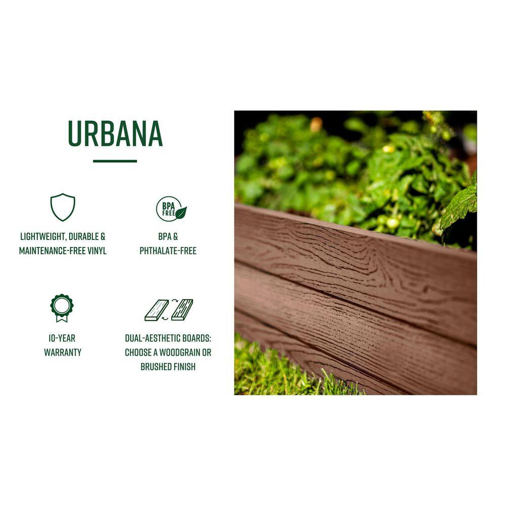 VITA Urbana 35 in. x 22 in. x 34 in. Espresso Brown Vinyl Herb Farm VT17518