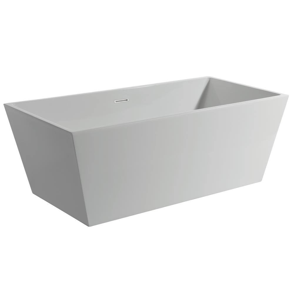 Delta Slade 67 in. x 32 in. Soaking Bathtub with Center Drain in White DB256406-6732WH