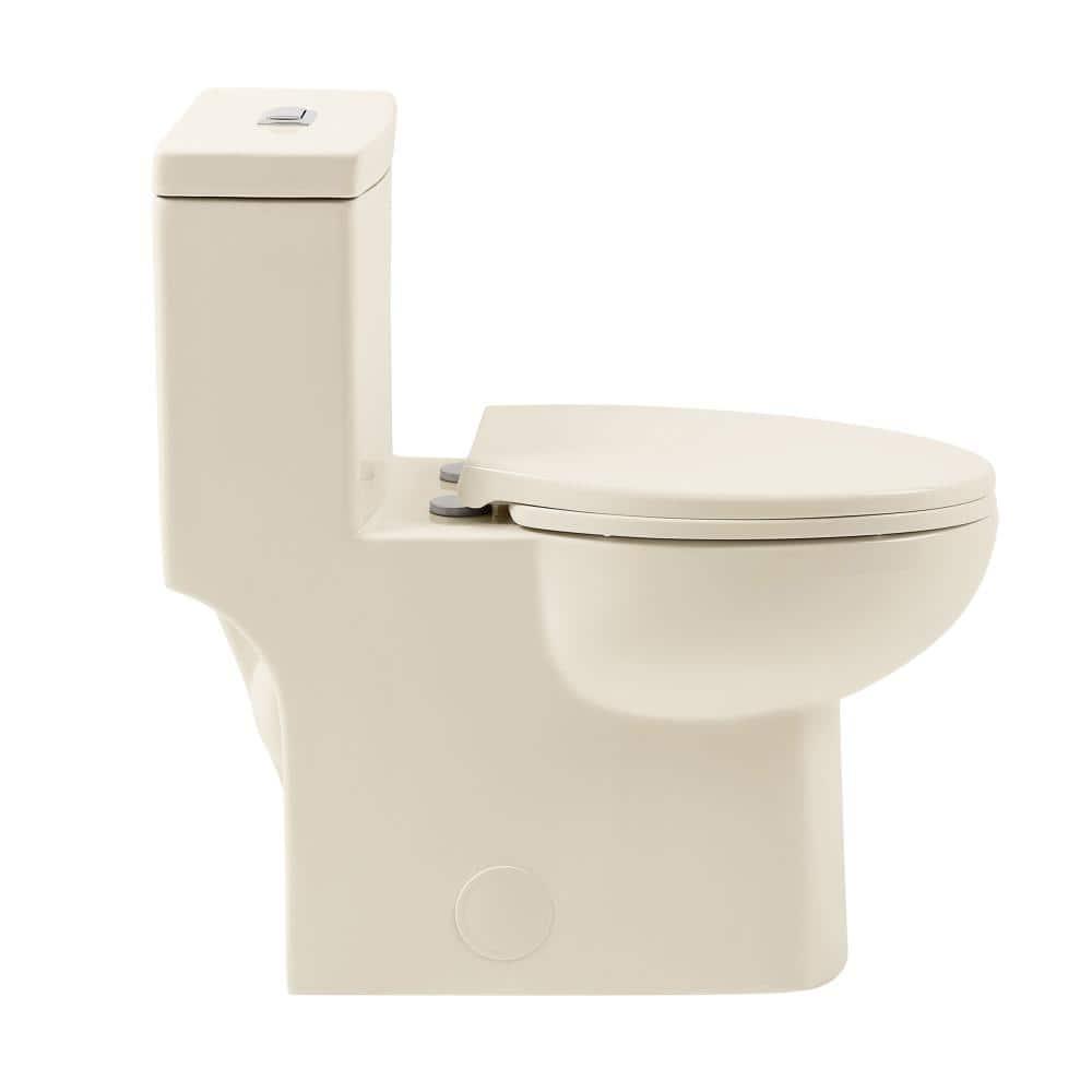 Swiss Madison Classe 1Piece 1116 GPF Dual Flush Elongated Toilet in Bisque Seat Included