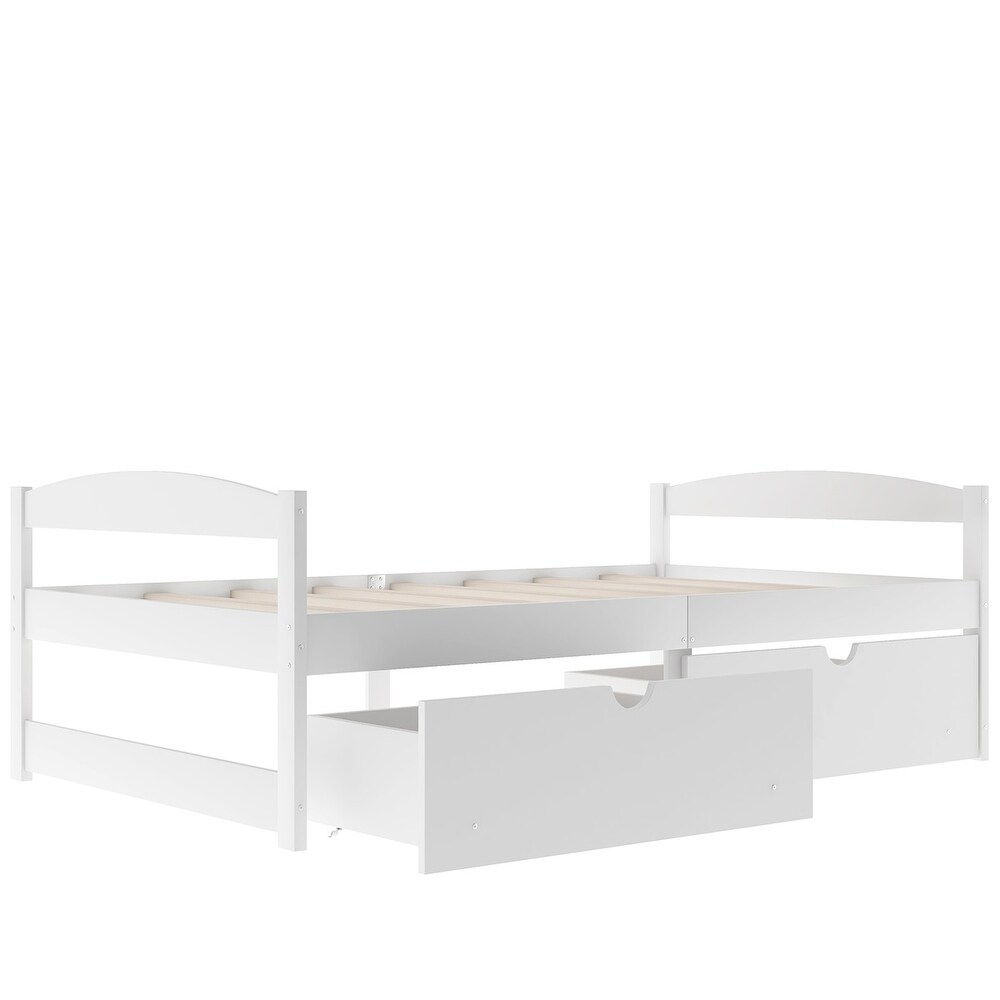 Harper   Bright Designs Twin Platform Bed with Two Drawers