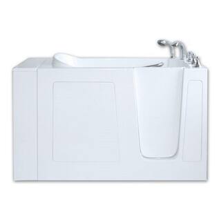 Homeward Bath Avora Bath 52 in. x 30 in. Low Threshold Whirlpool and Air Bath Walk-In Bathtub in WhiteWetDry Vibration JetsRH Drain 3052WRDV