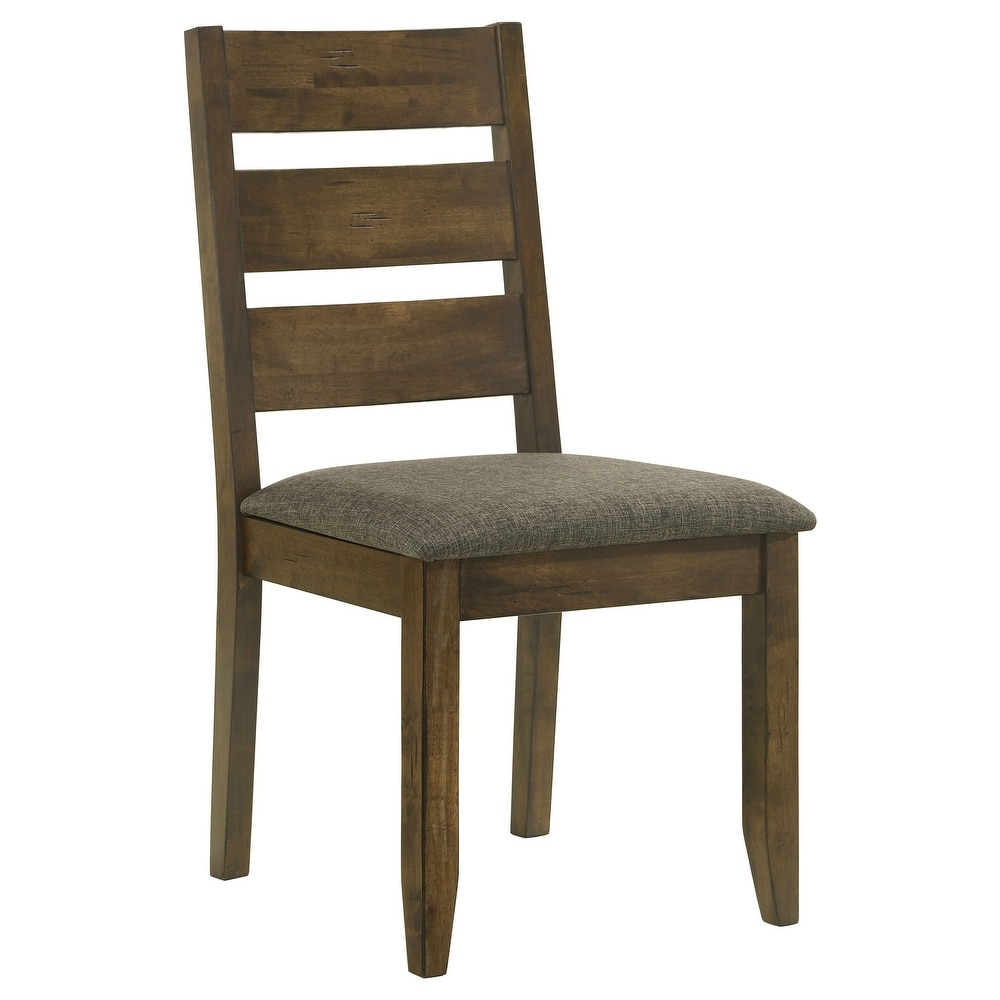 Coaster Furniture Alston Ladder Back Dining Side Chairs Knotty Nutmeg and Grey (Set of 2)   20.00'' x 22.75'' x 38.00''