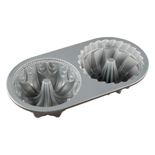 Nordic Ware Platinum Aluminum Bundt Duet Pan