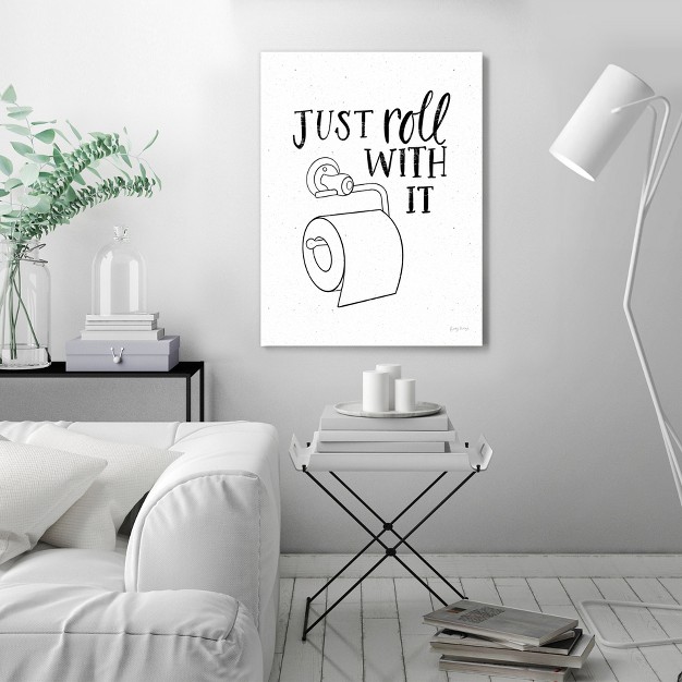 Americanflat Minimalist Motivational Bathroom Puns V By Becky Thorns Canvas