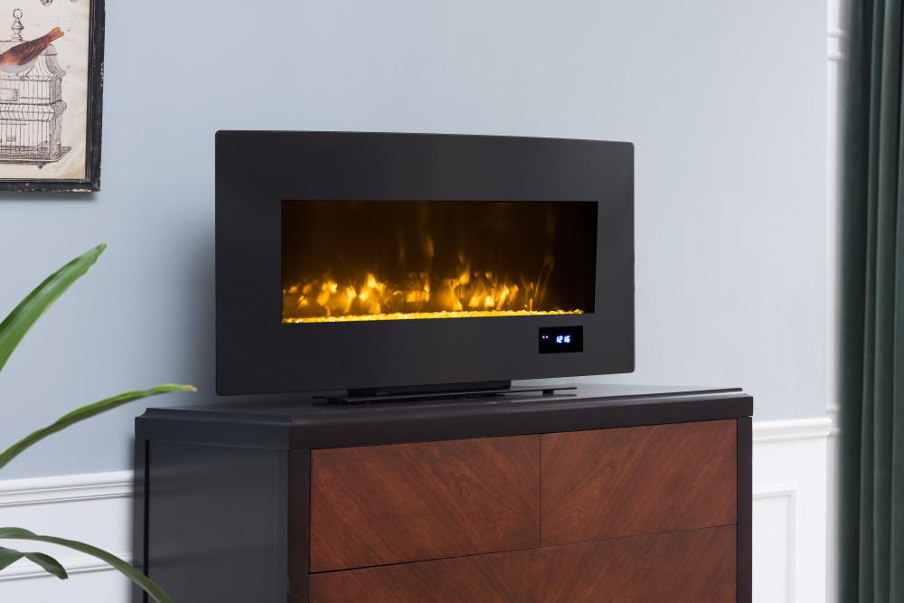 Hearthpro 36 Convex Curved Wall/Stand Fireplace