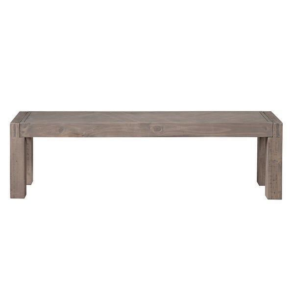 The Gray Barn Aubree Reclaimed Wood Weathered Gray Dining Bench