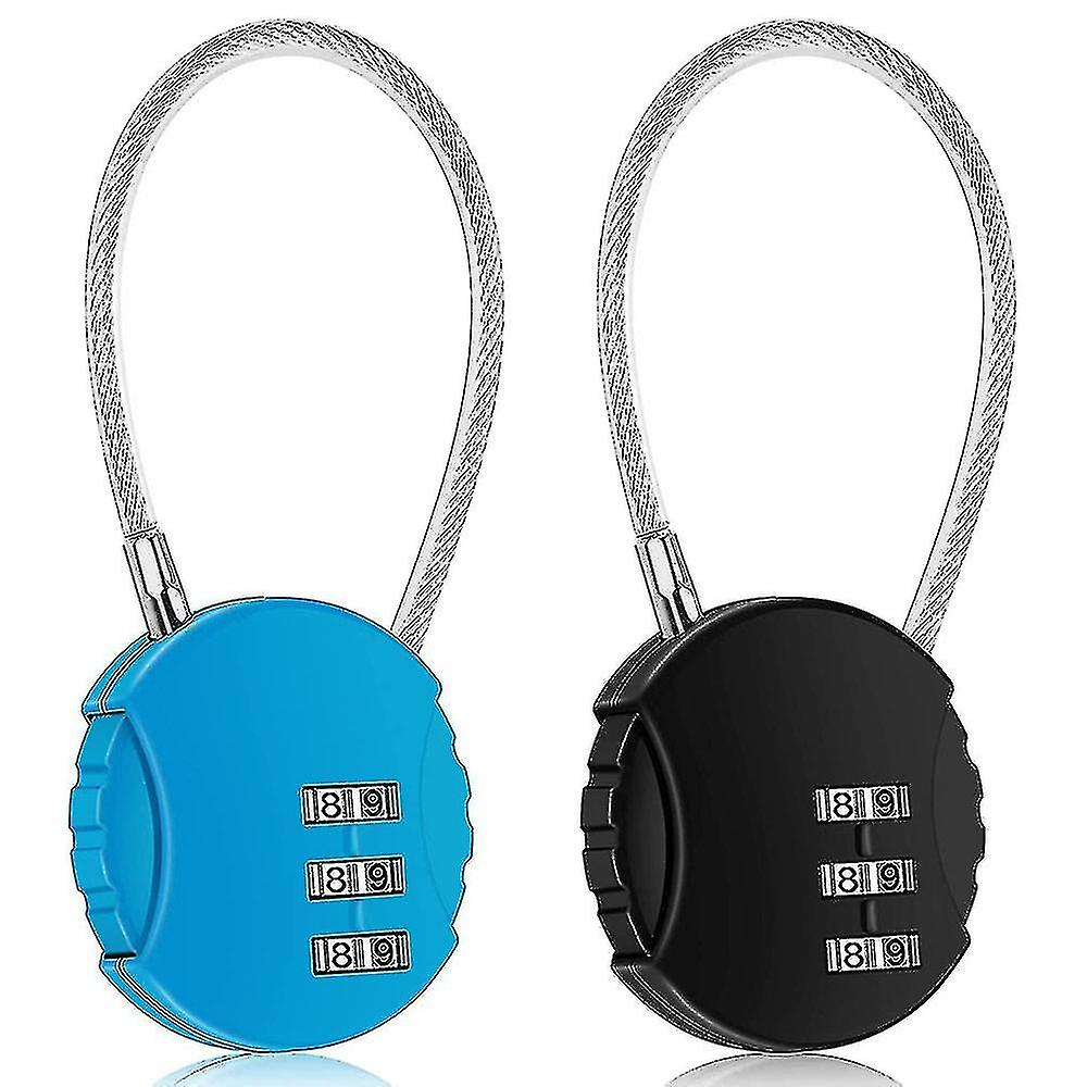 2 Pack Combination Lock 3 Digit Outdoor Waterproof Padlock For School Gym Locker， Sports Locker， Fe