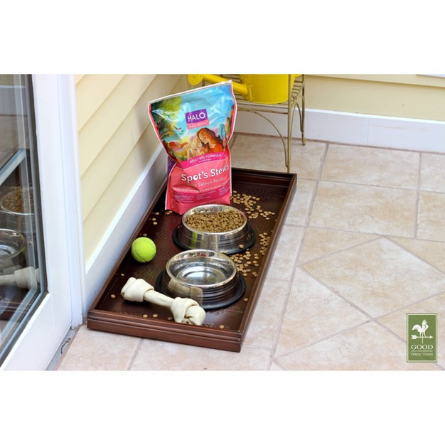 Pine Cones Copper Finish Multi purpose Boot Tray Good Directions