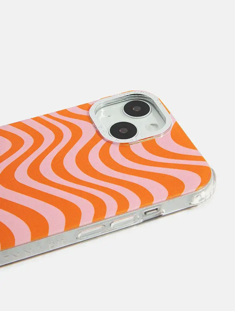 Pink And Orange Swirl Shock iPhone Case
