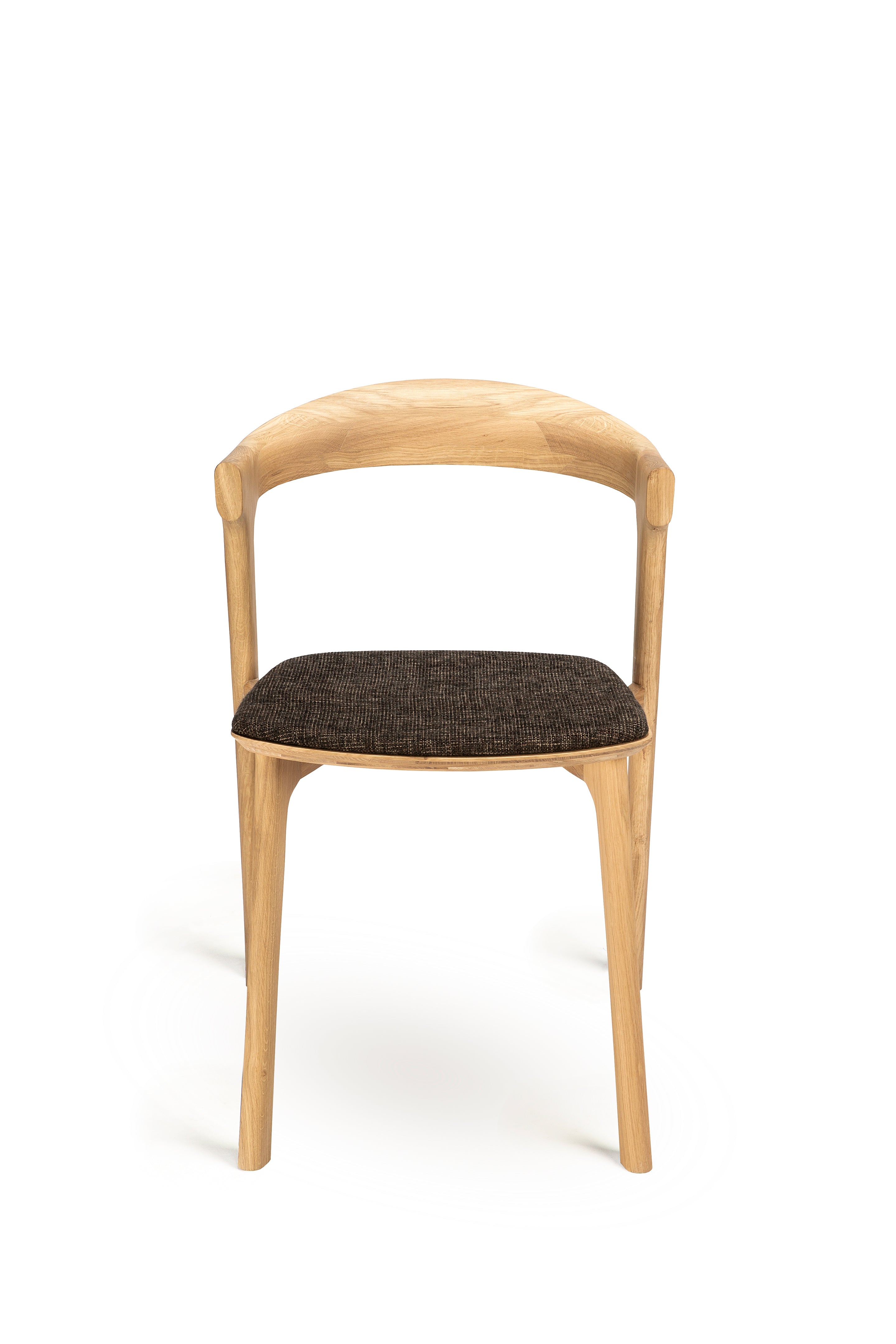 Oak Bok Dining Chair - Dark Brown - Varnished