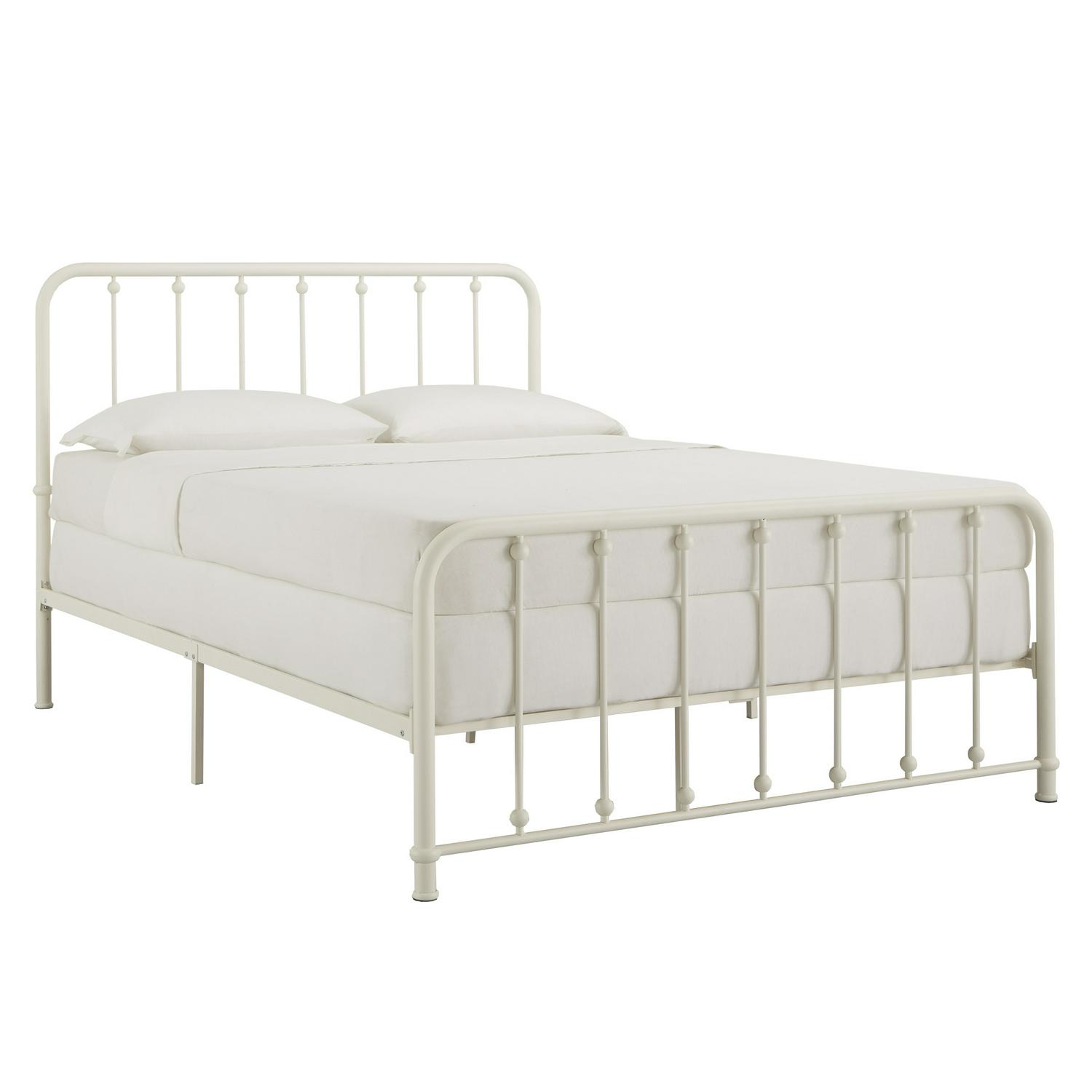 Weston Home Montgomery Spindle Metal Platform Full Bed， White