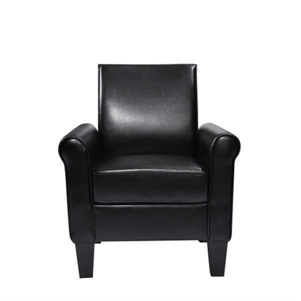 Modern Armchair Accent Chair in PU leather with Padded Seat - 30Wx30Dx35H