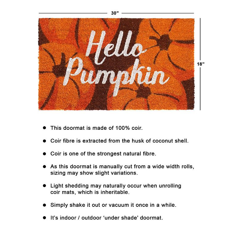 RugSmith Hello Pumpkin Doormat - 18'' x 30''