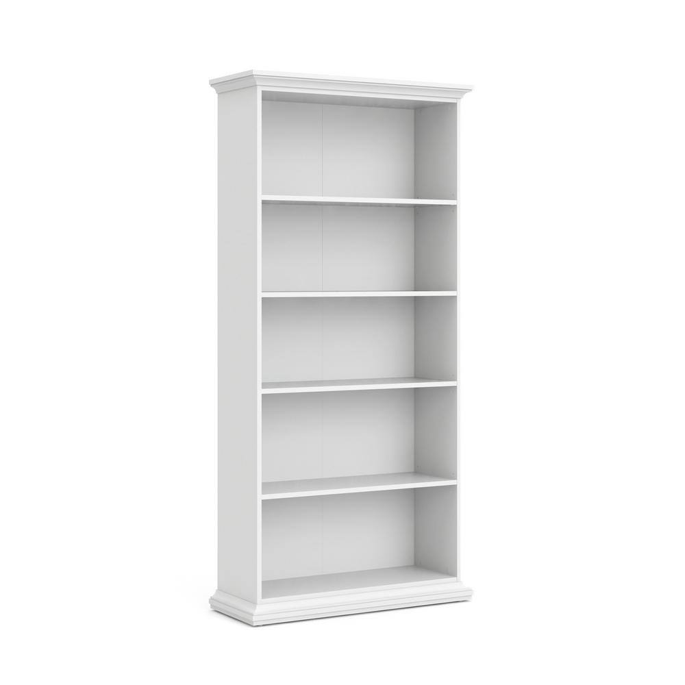 Tvilum Sonoma White 5-Shelf Bookcase 7986449