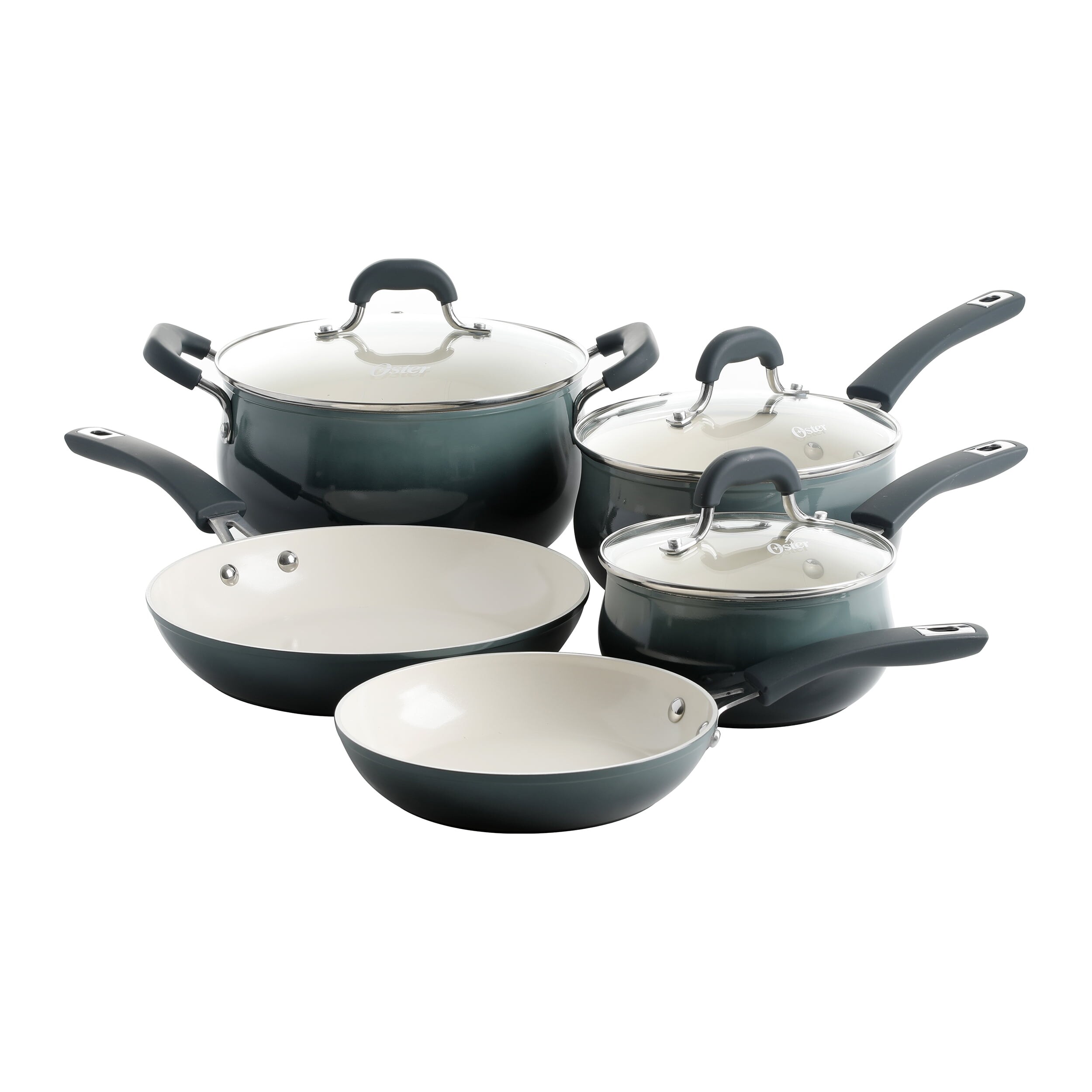 Wright Park 8-Piece Gradient Grey Aluminum Non-Stick Belly S