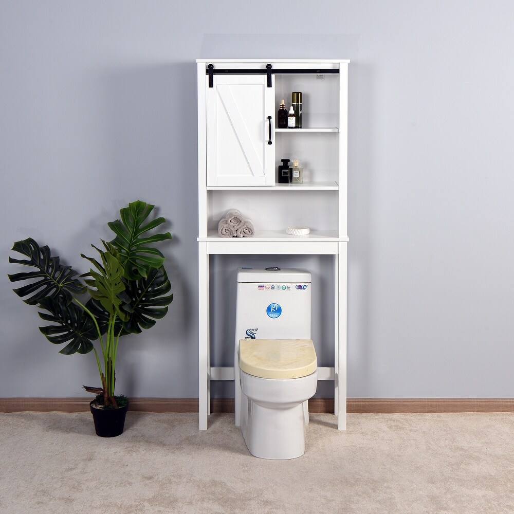 in one Storage Cabinet Bathroom Organizer Medicine Cabinet  White