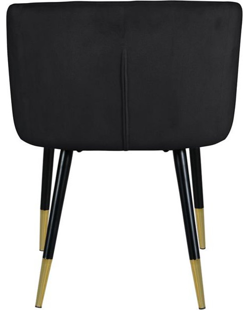 Contemporary Dining Chair  Soft Velvet Fabric Seat With Round Backrest   Midcentury   Dining Chairs   by Decor Love  Houzz