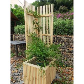 Ejoy 70 in. x 20 in. x 20 in. Wooden Planter Box with Trellis PlanterWithLattice_70x20x20