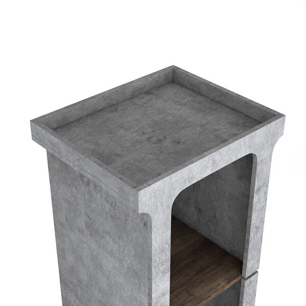 DH BASIC Cement Grey Urban 3-piece Entertainment Center by Denhour