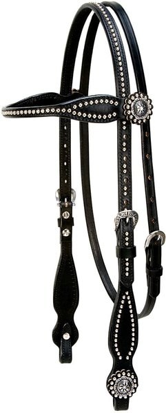 Weaver Leather Back in Black Horse Headstall