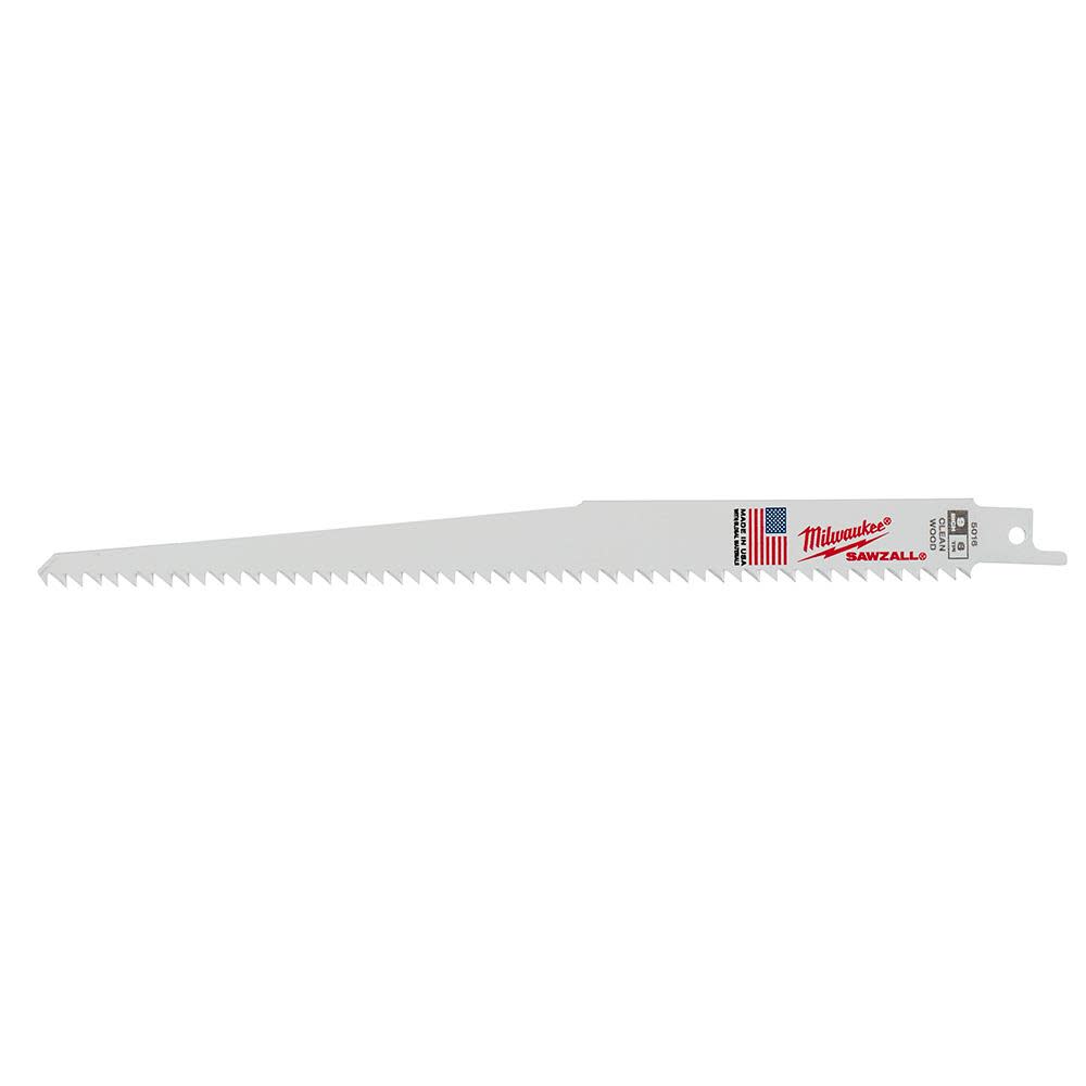 Milwaukee 9 in. 6 TPI Fleam Ground SAWZALL Blades 5PK 48-00-5016 from Milwaukee