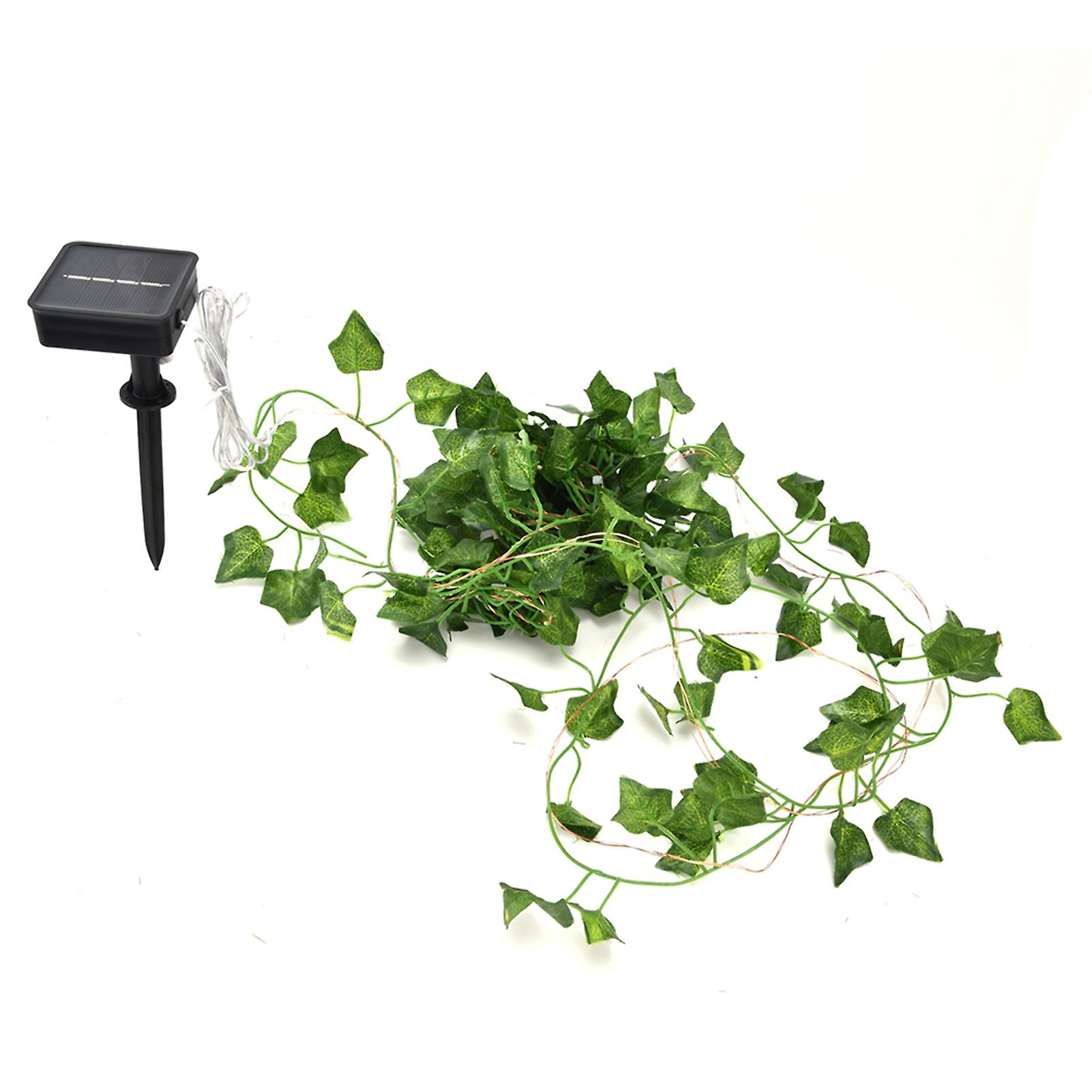 Led Vine Leaf Light Solar Simulation Rattan Leaf Light String For Home Kitchen Garden Office Wedding Wall