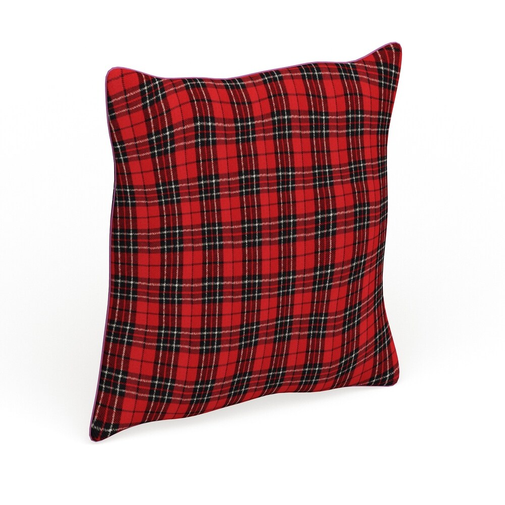 Pillow Perfect Holiday Plaid 16.5 inch Throw Pillow