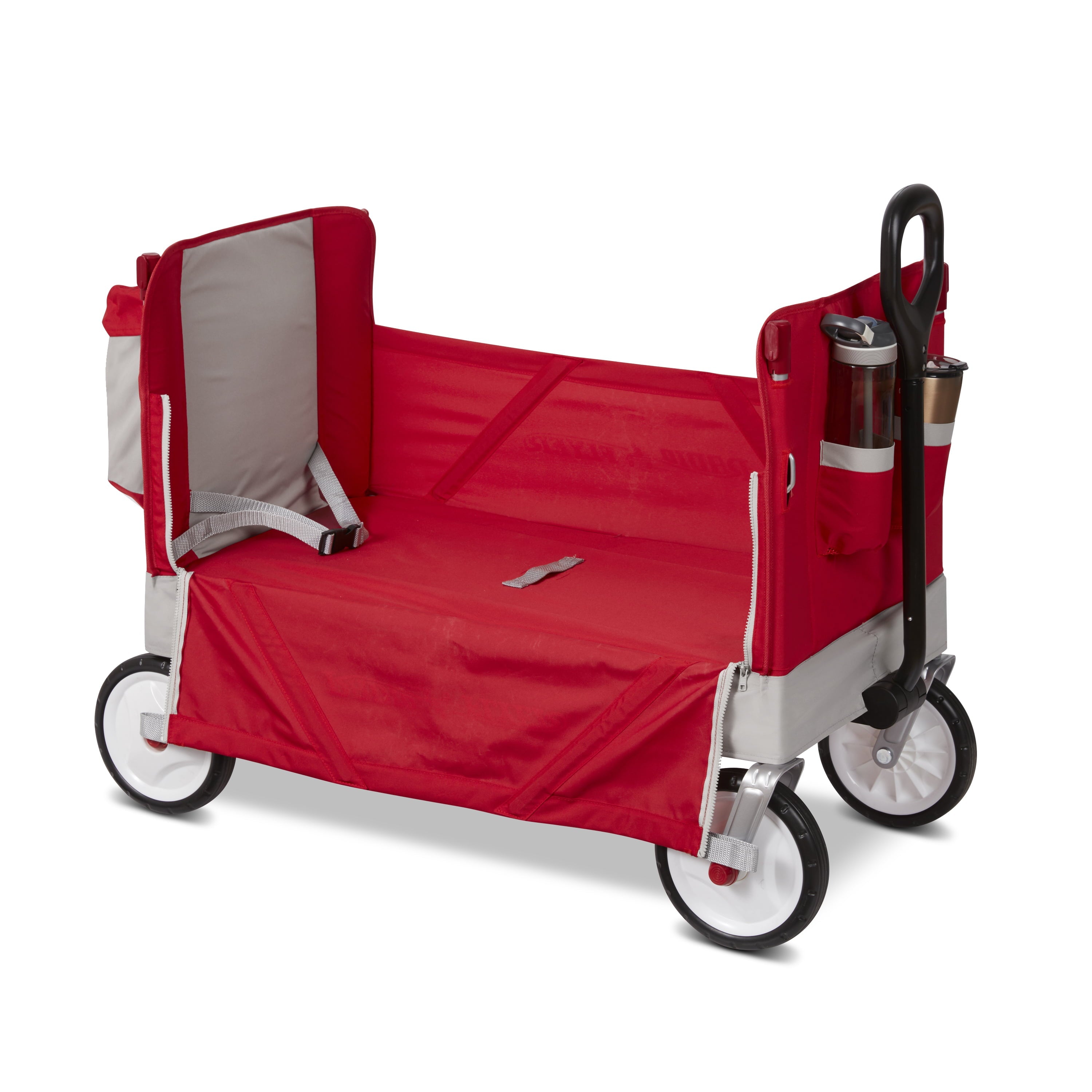 Radio Flyer, Dual Canopy Family Wagon, Adjustable Canopies with Storage Bag, Ages 1.5+ years