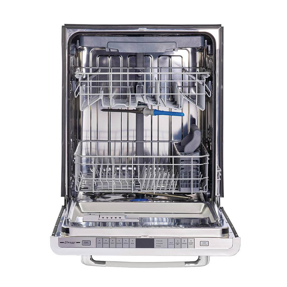 Unique Appliances Classic Retro 24 in. Top Control Dishwasher with Stainless Steel Tub and 3rd Rack in Marshmallow White UGP-24CR DW W